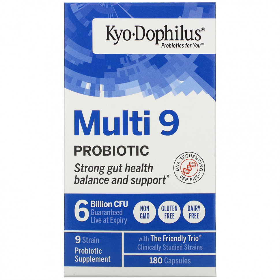 ���� ������ (Iherb) Kyolic, Kyo-Dophilus, Multi 9, ���������, 6 ���������� ���, 180 ������, ������ �� 7660 ���