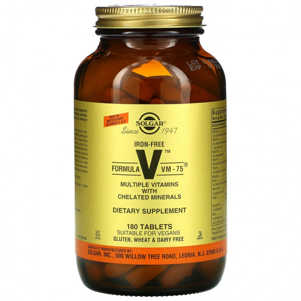   (Iherb) Solgar, Formula VM-75,       ,  , 180     -     , -, 