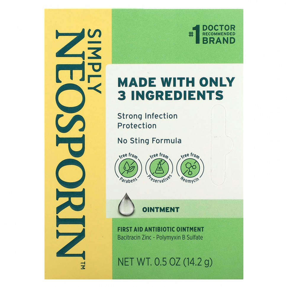 ���� ������ (Iherb) Neosporin, Simply, ���� � ������������� ��� �������� ������ ������, 14,2 � (0,5 �����), ������ �� 1460 ���