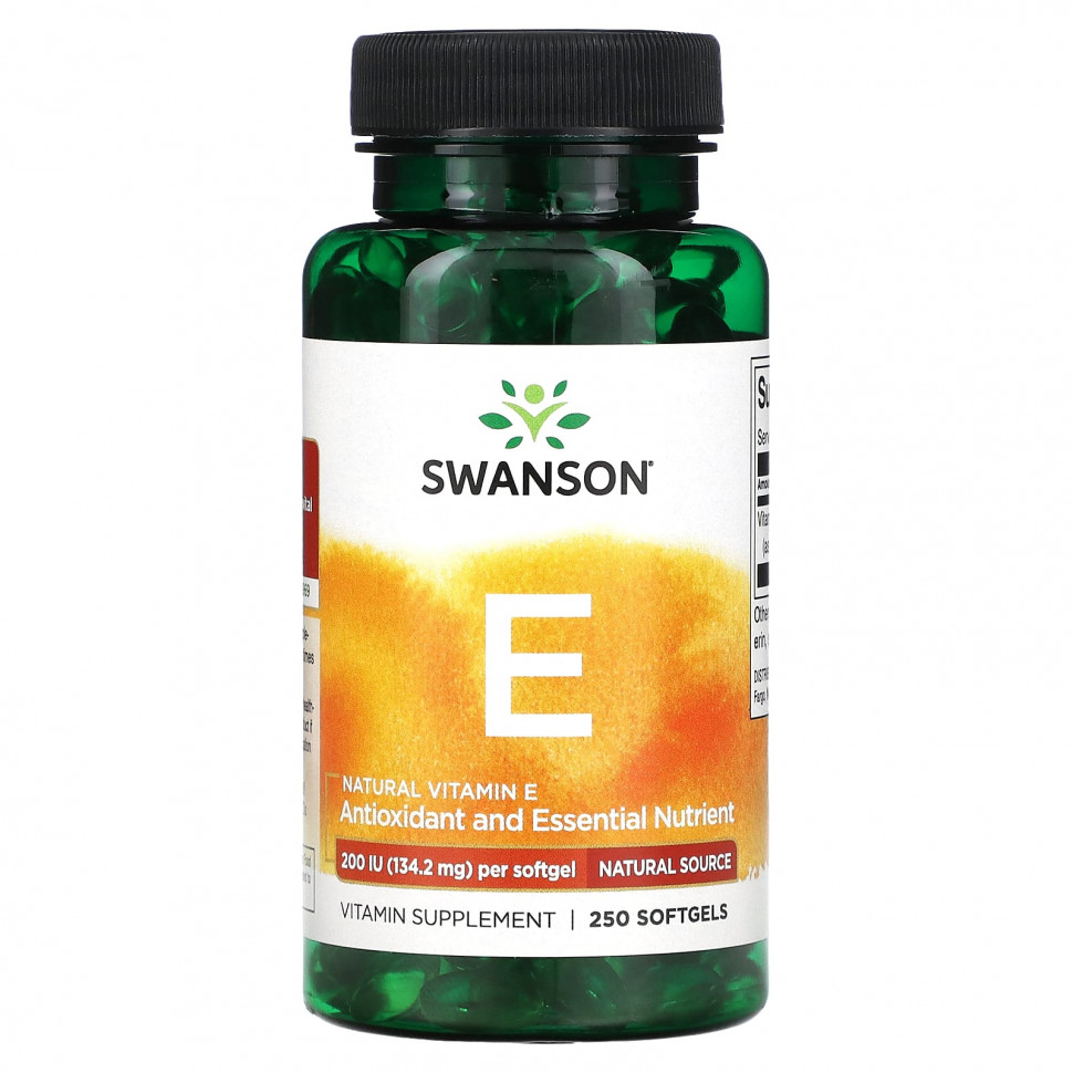 ���� ������ (Iherb) Swanson, ������� E, ����������� ��������, 134,2 �� (200 ��), 250 ������ ��������, ������ �� 2820 ���