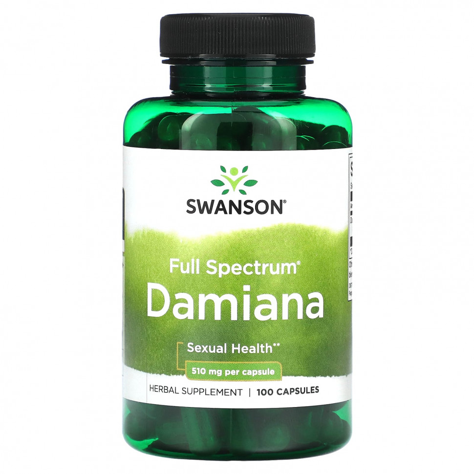 ���� ������ (Iherb) Swanson, Full Spectrum Damiana, 510 ��, 100 ������, ������ �� 1640 ���
