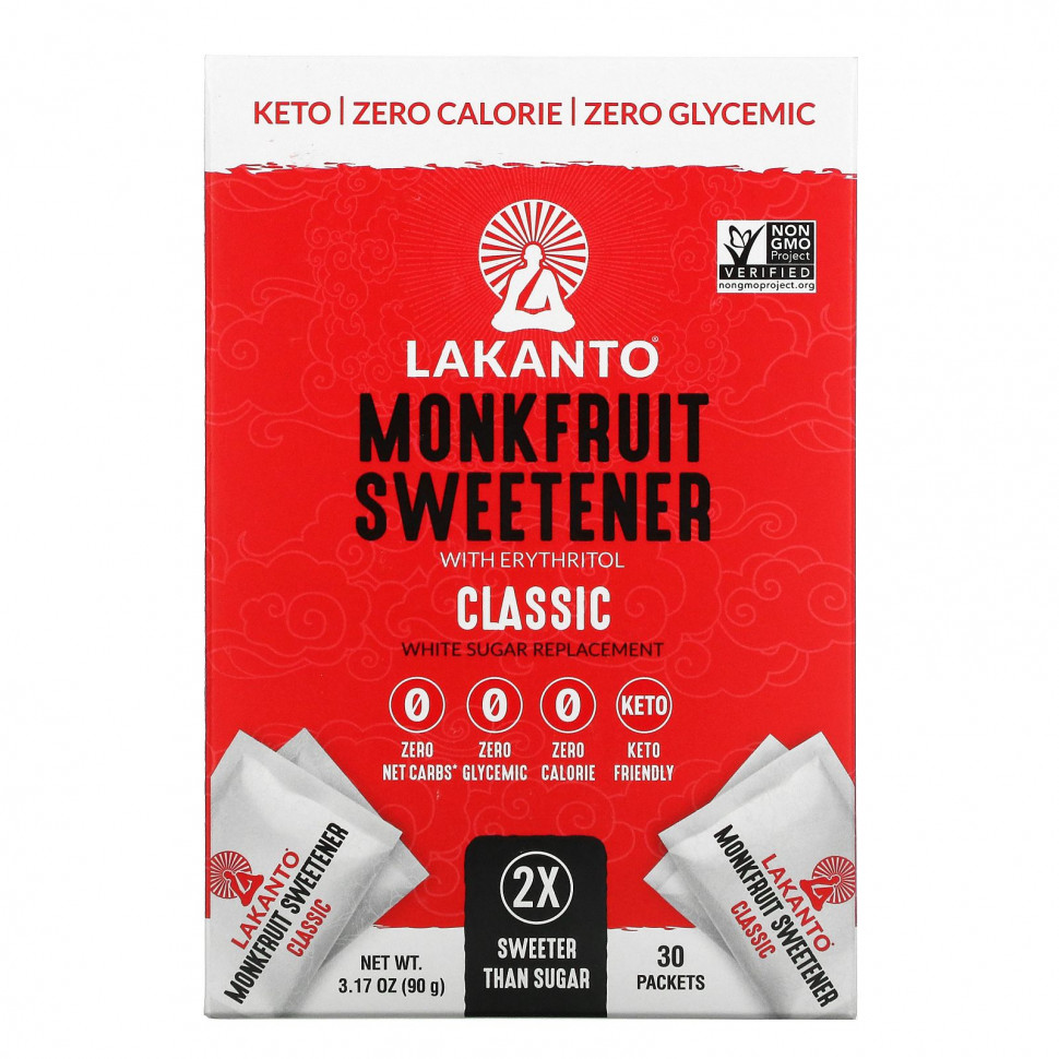   (Iherb) Lakanto, Monkfruit Sweentener, Classic, 3.17 oz (90 g)    -     , -, 