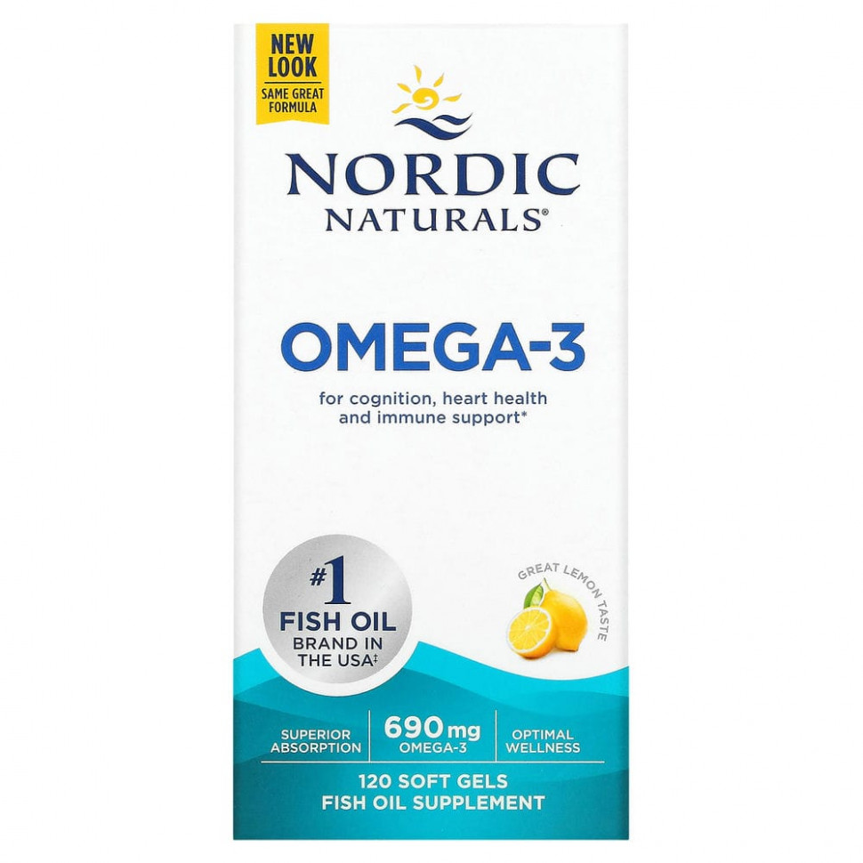 ���� ������ (Iherb) Nordic Naturals, �����-3, �� ������ ������, 345 ��, 120 ������, ������ �� 4780 ���