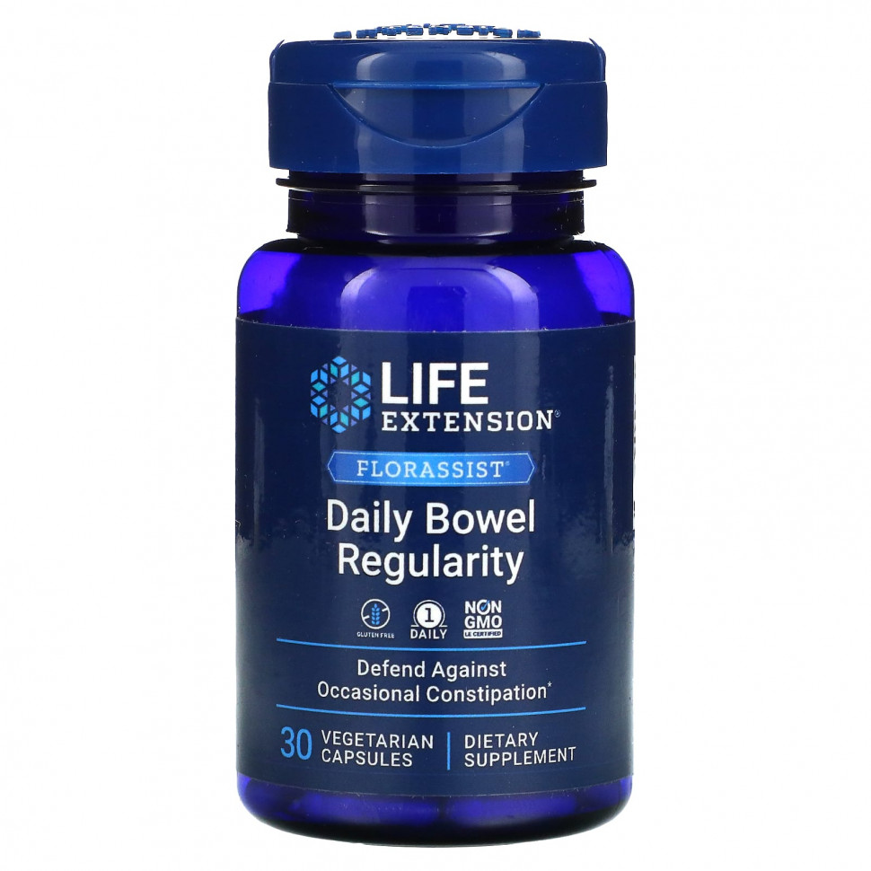 ���� ������ (Iherb) Life Extension, Florassist, ���������� ��������� ��������� ���������, 30 �������������� ������, ������ �� 2860 ���