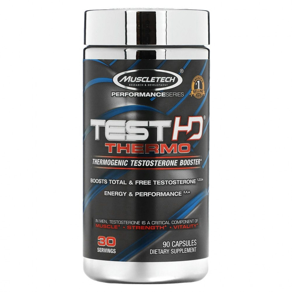 ���� ������ (Iherb) Muscletech, Performance Series, Test HD Thermo, ����������� ��������� ��������� ������������, 90 ������, ������ �� 5480 ���