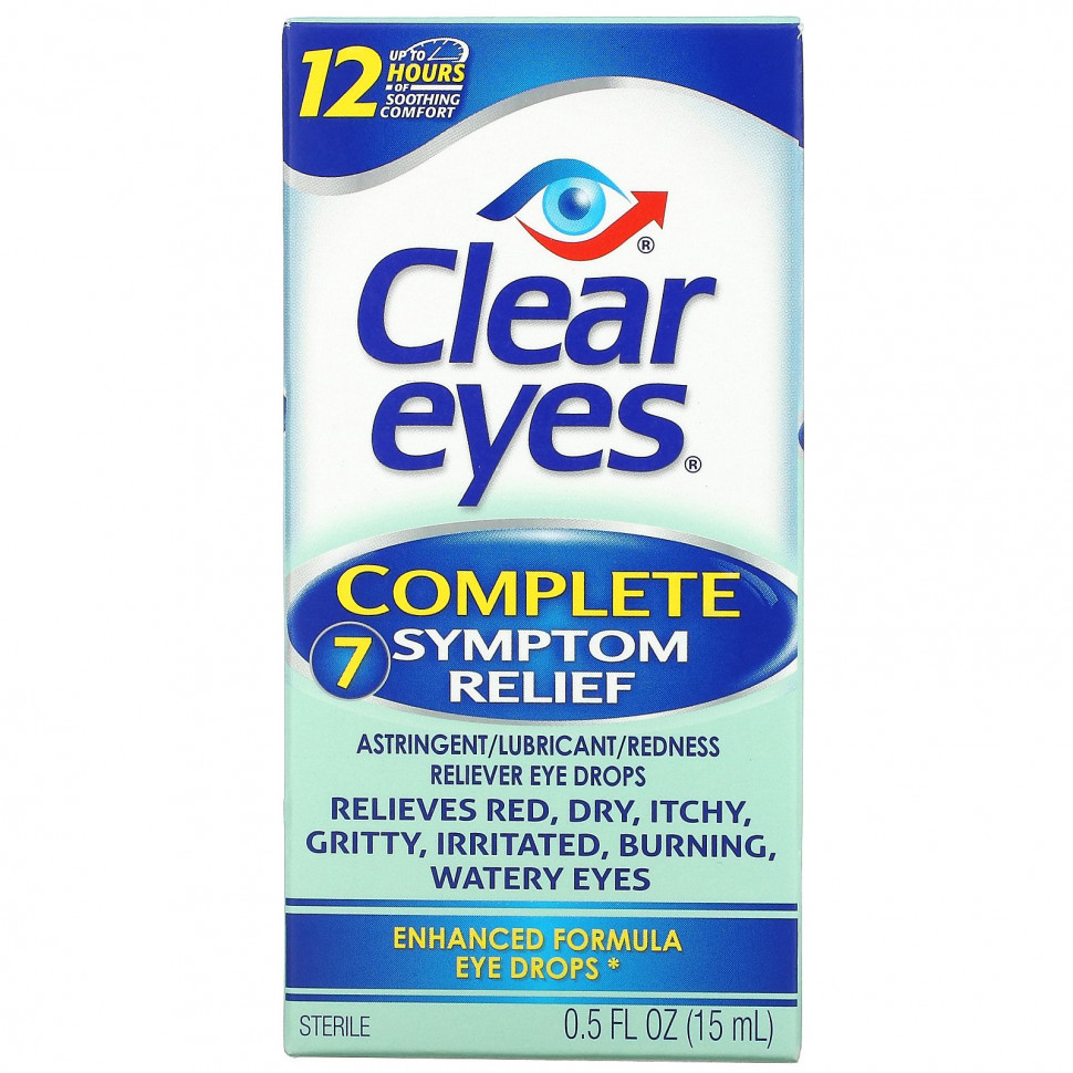 ���� ������ (Iherb) Clear Eyes, Complete 7 Symptom Relief, ������� �������� / ������ / �������� ��� ������ �����������, ������� �����, 15 �� (0,5 ����. �����), ������ �� 1520 ���