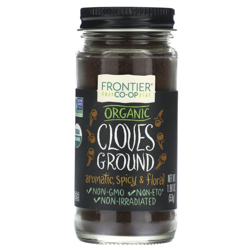   (Iherb) Frontier Co-op, Organic Cloves, Ground, 1.90 oz (53 g)    -     , -, 