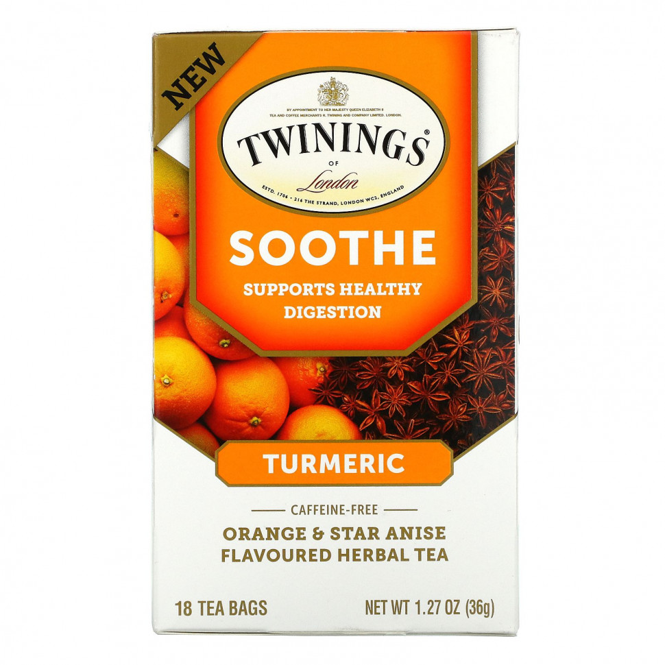 ���� ������ (Iherb) Twinings, ������������� �������� ���, �������, �������� � ���� ����������, ��� �������, 18 ��������� �� 1,27 ���. (36 �), ������ �� 1240 ���