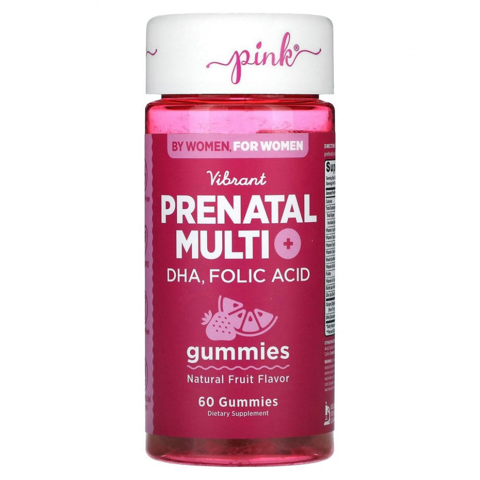   (Iherb) Pink, Vibrant Prenatal Multi + DHA,  ,  , 60      -     , -, 