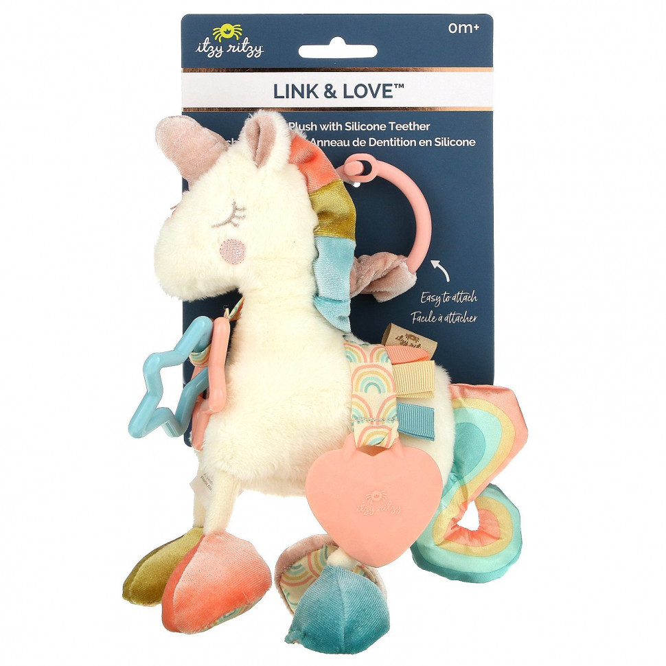   (Iherb) itzy ritzy, Link & Love, Activity Plush   ,    0 , Unicorn, 1 ,   3130 