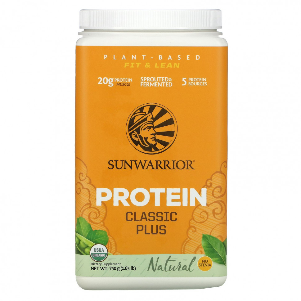 ���� ������ (Iherb) Sunwarrior, Protein Classic Plus, ������� �� ������������ ������, �����������, 750 � (1,65 �����), ������ �� 6540 ���