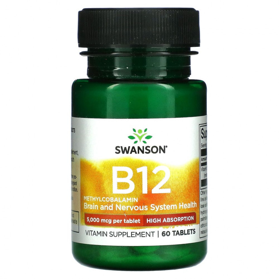 ���� ������ (Iherb) Swanson, ������� B12, 5000 ���, 60 ��������, ������ �� 2710 ���