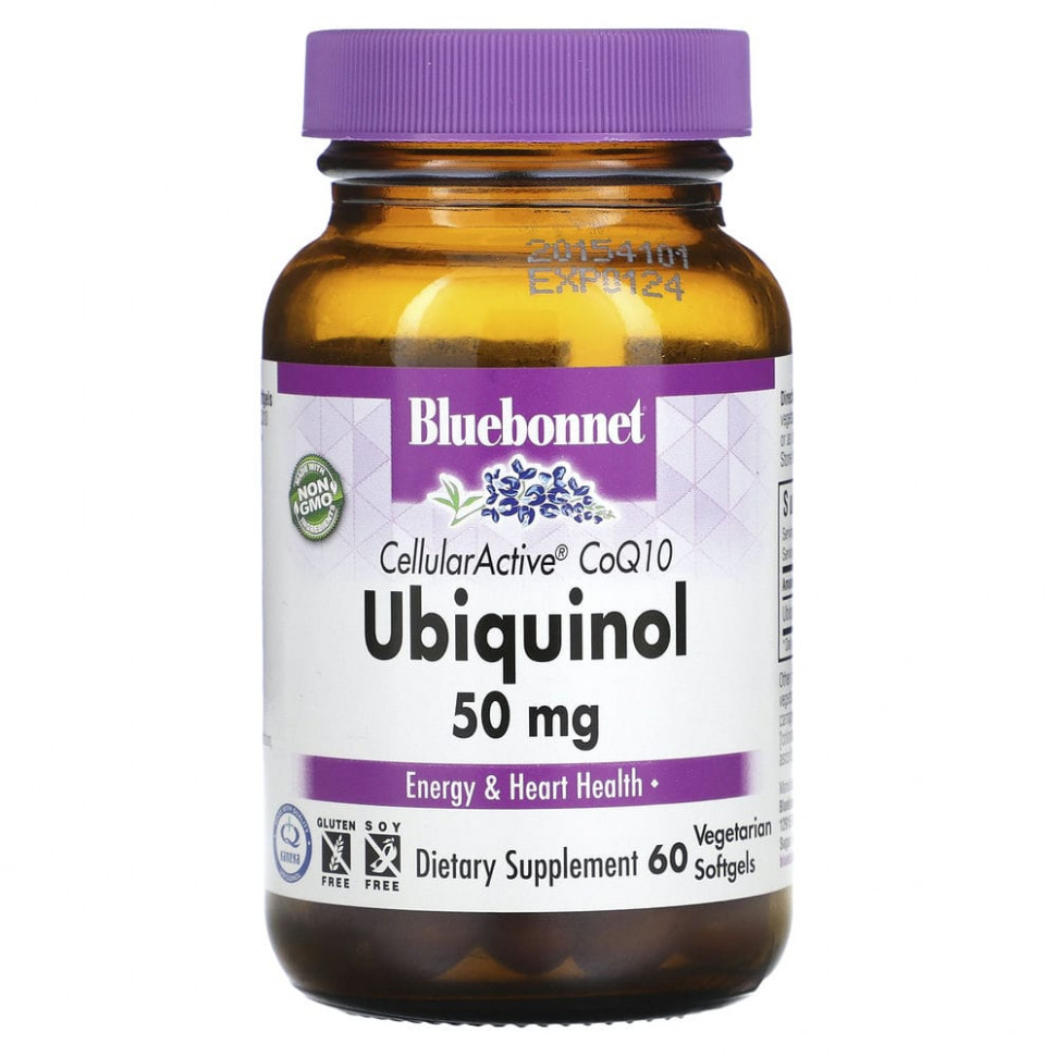   (Iherb) Bluebonnet Nutrition, Ubiquinol, Cellular Active CoQ10, 50 , 60      -     , -, 