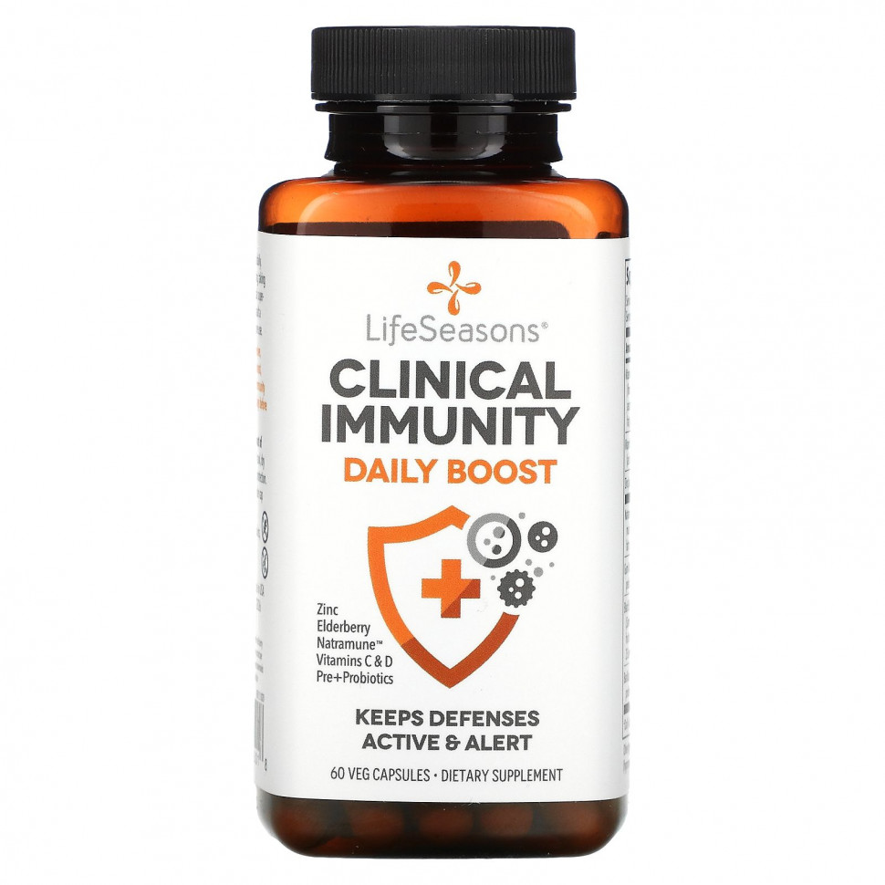 ���� ������ (Iherb) LifeSeasons, Clinical Immunity Daily Boost, 60 Veg Capsules, ������ �� 4560 ���