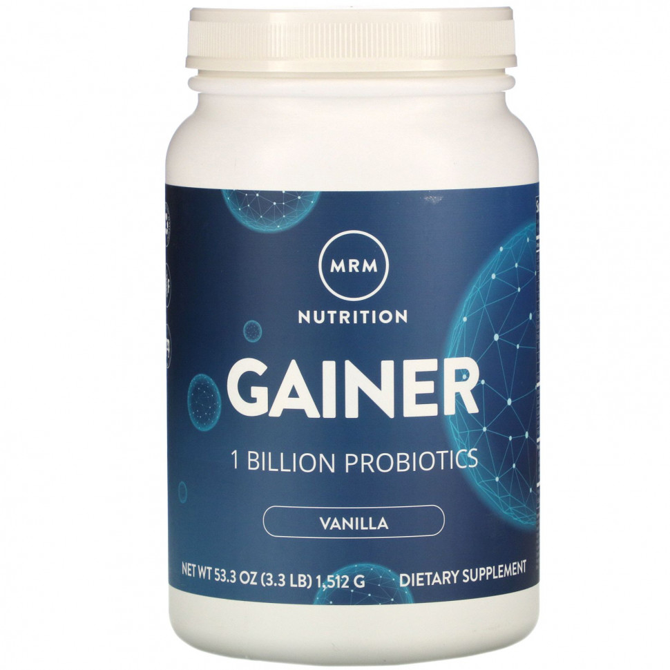 ���� ������ (Iherb) MRM, Gainer, 1 �������� �����������, ������, 3,3 ����� (1512 �), ������ �� 7820 ���