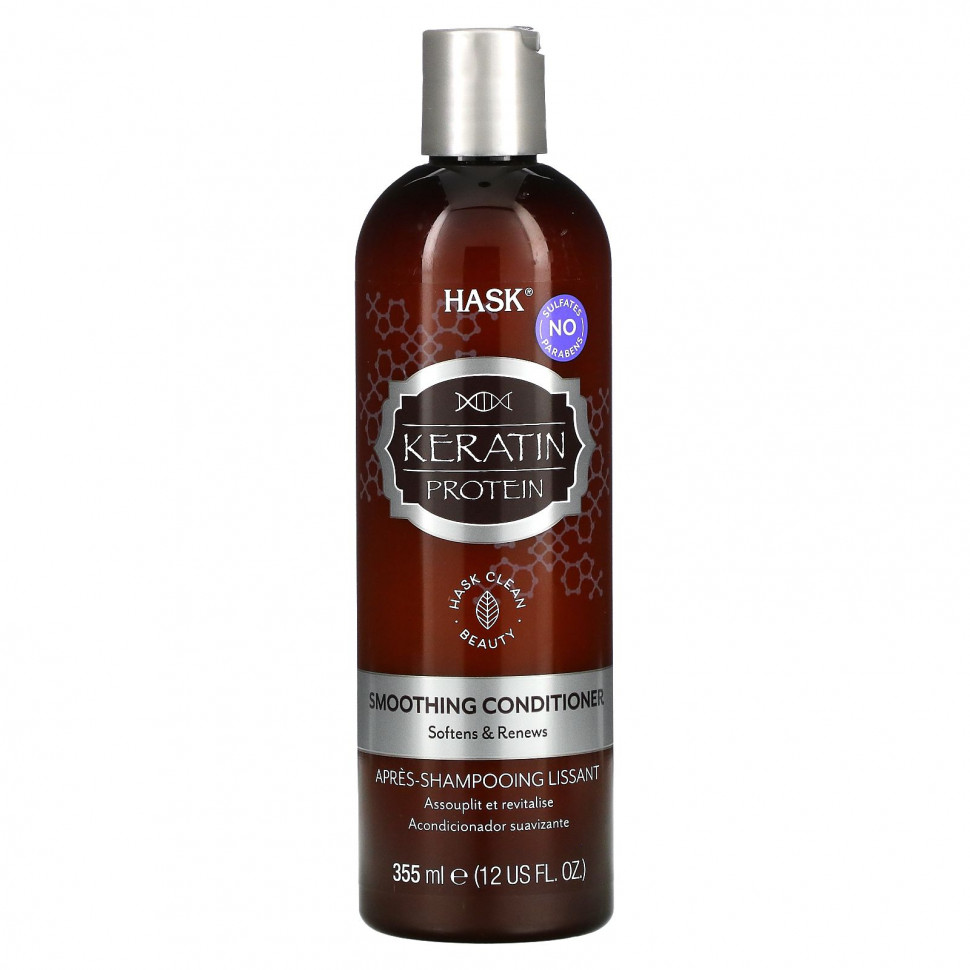 ���� ������ (Iherb) Hask Beauty, Keratin Protein, �������������� �����������, 12 ������ ����� (355 ��), ������ �� 1830 ���