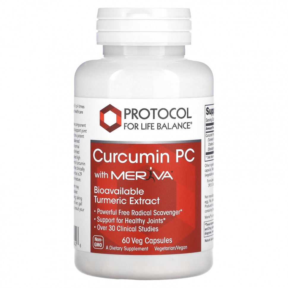   (Iherb) Protocol for Life Balance, Curcumin PC with Meriva, 60      -     , -, 