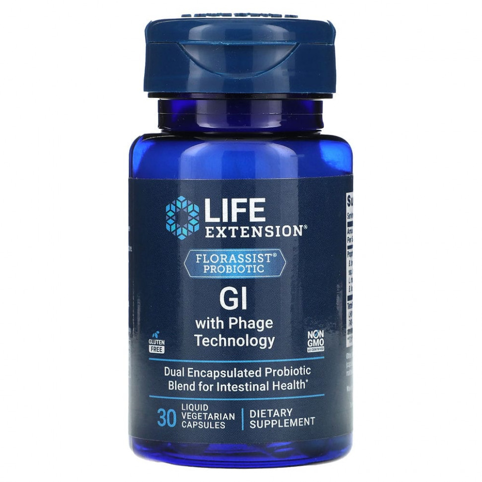 ���� ������ (Iherb) Life Extension, FLORASSIST, ������� ��� ��� � ������� �����������, 30 ������������ ������ ������, ������ �� 3690 ���