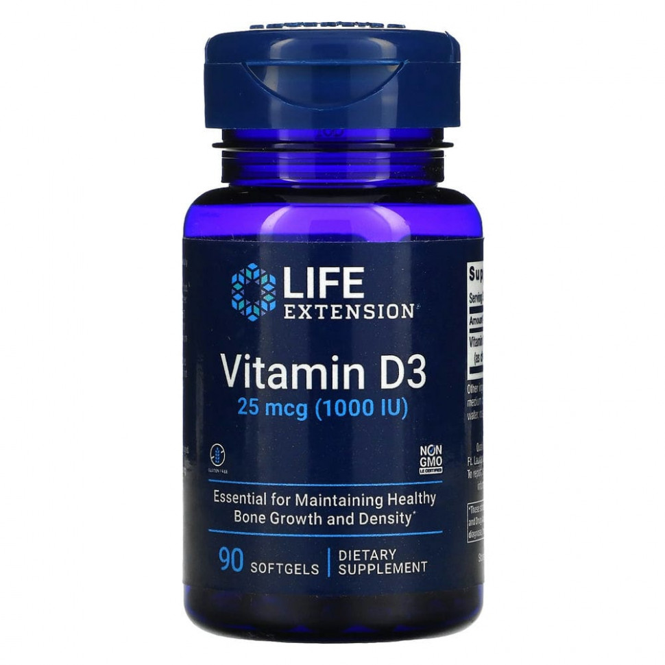   (Iherb) Life Extension,  D3, 25  (1000 ), 90      -     , -, 