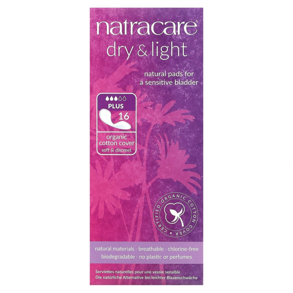 ���� ������ (Iherb) Natracare, Dry & Light, �������� �� ������������� ������, ����, 16 ���������, ������ �� 2460 ���