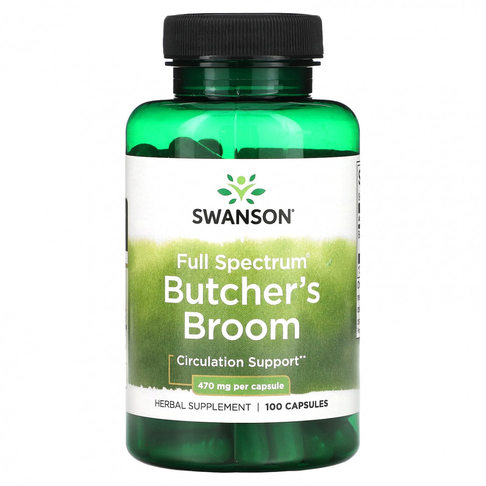 ���� ������ (Iherb) Swanson, Butcher's Broom, ������ ������, 470 ��, 100 ������, ������ �� 970 ���