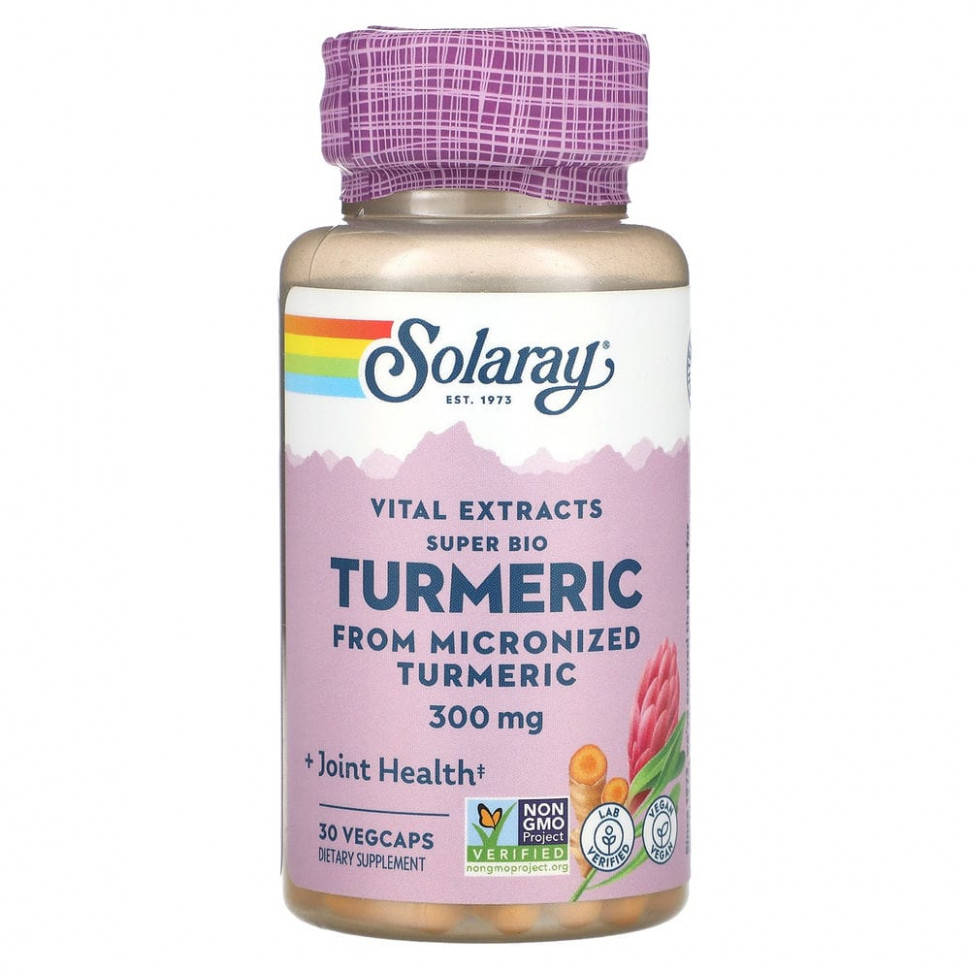   (Iherb) Solaray, Vital Extracts Super Bio Turmeric, 300 , 30      -     , -, 