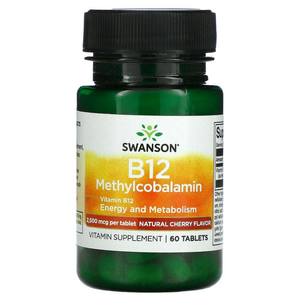 ���� ������ (Iherb) Swanson, B12, ��������������, �����, 60 ��������, ������ �� 1650 ���