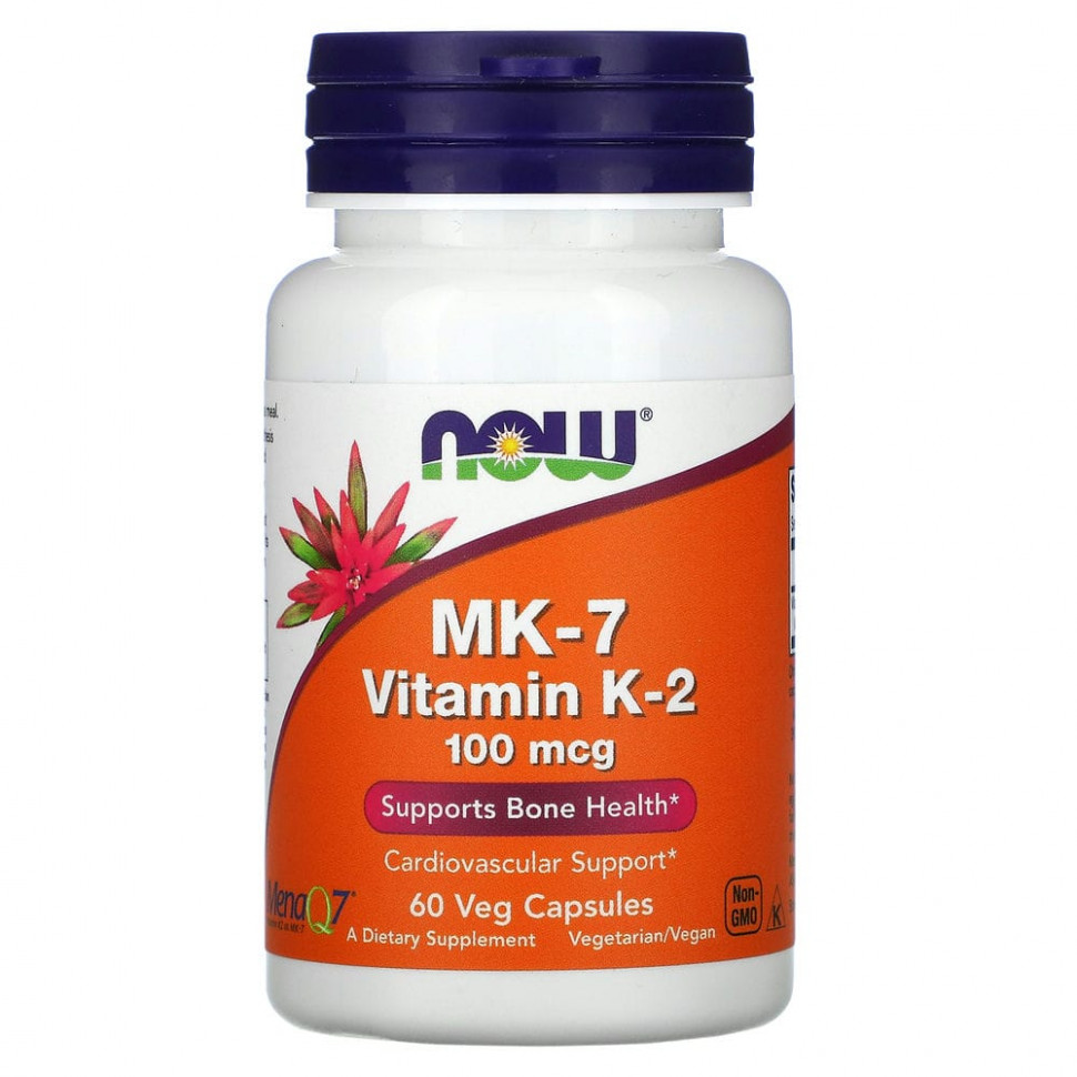 ���� ������ (Iherb) NOW Foods, MK-7, ������� K2, 100 ���, 60 ������������ ������, ������ �� 2530 ���