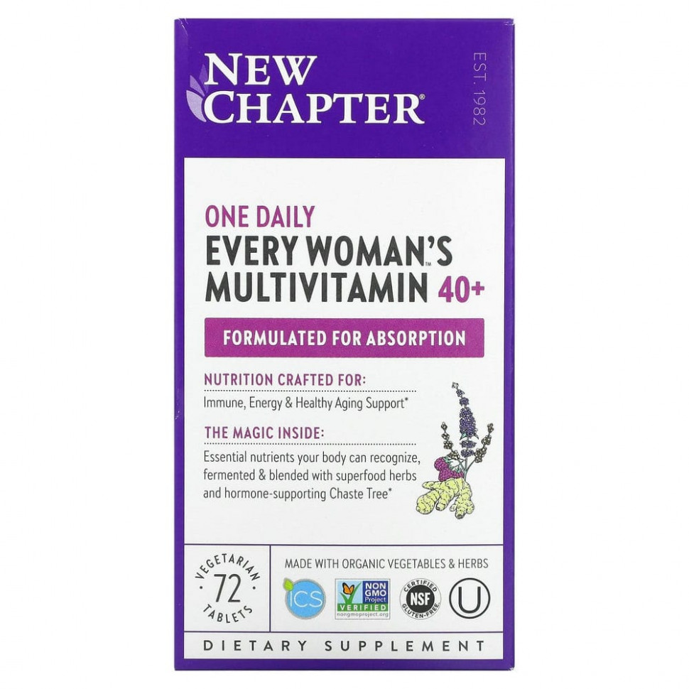   (Iherb) New Chapter, 40+ Every Woman's One Daily,          40 , 72      -     , -, 