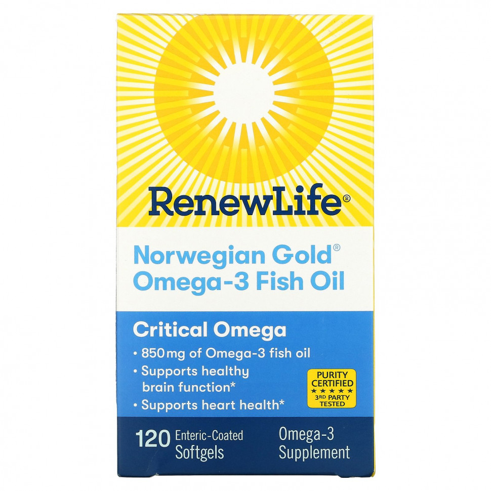   (Iherb) Renew Life,    -3 Norwegian Gold, 850 , 120        -     , -, 