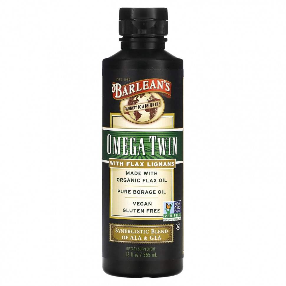   (Iherb) Barlean's, Omega Twin   , 355  (12 . )    -     , -, 