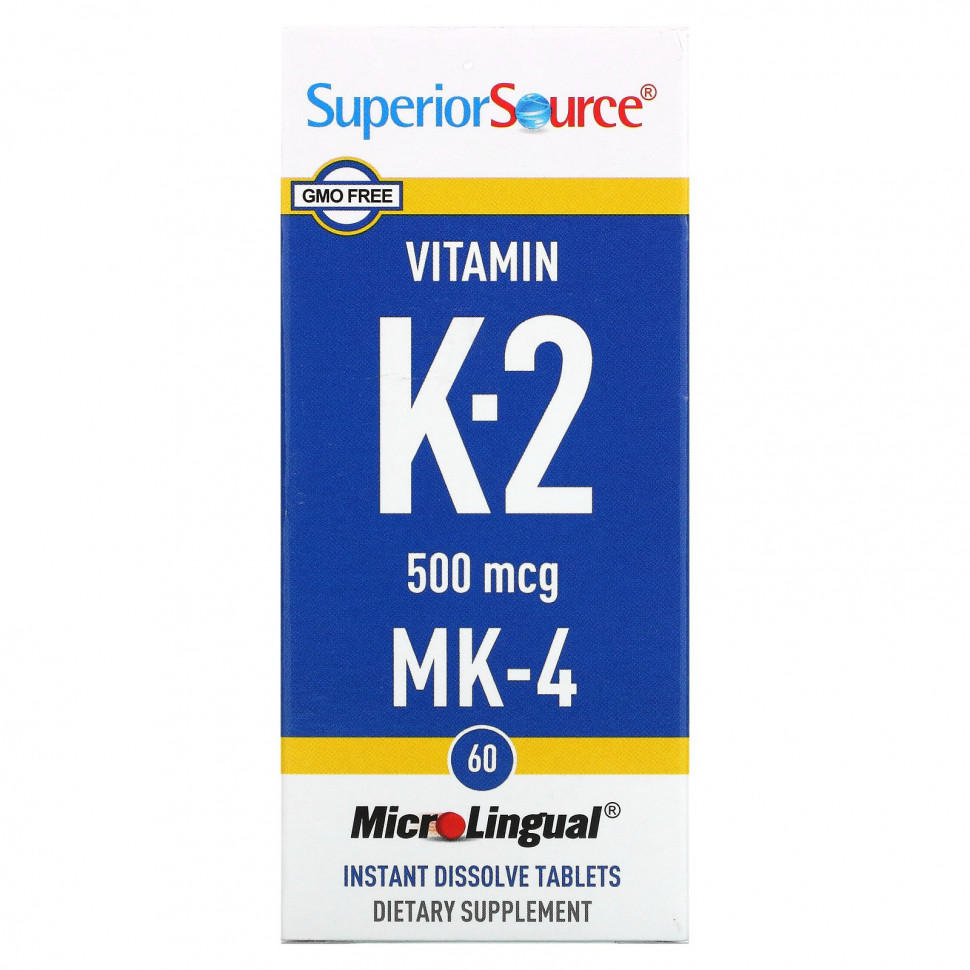   (Iherb) Superior Source,  K2, 500 , 60   MicroLingual    -     , -, 