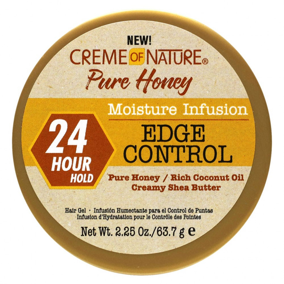���� ������ (Iherb) Creme Of Nature, Pure Honey, Moisture Infusion, ���� ��� �����, �������������� ������� �����, 63,7 � (2,25 �����), ������ �� 1640 ���