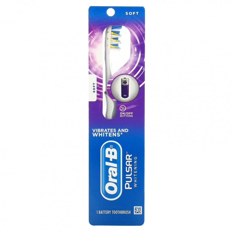 ���� ������ (Iherb) Oral-B, Pulsar Whitening, ������ ����� �� ����������, ������, 1 ������ �����, ������ �� 1920 ���