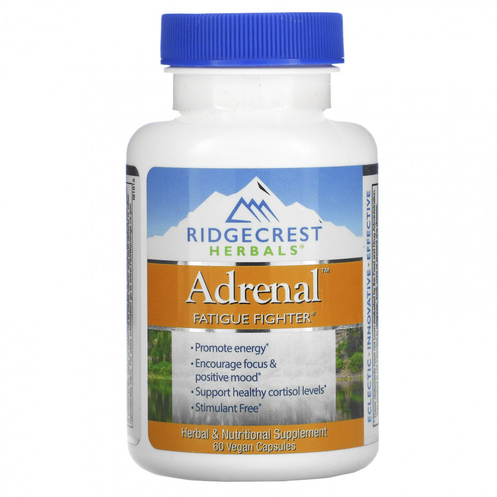   (Iherb) RidgeCrest Herbals, Adrenal, Fatigue Fighter, 60 Veggie Caps    -     , -, 