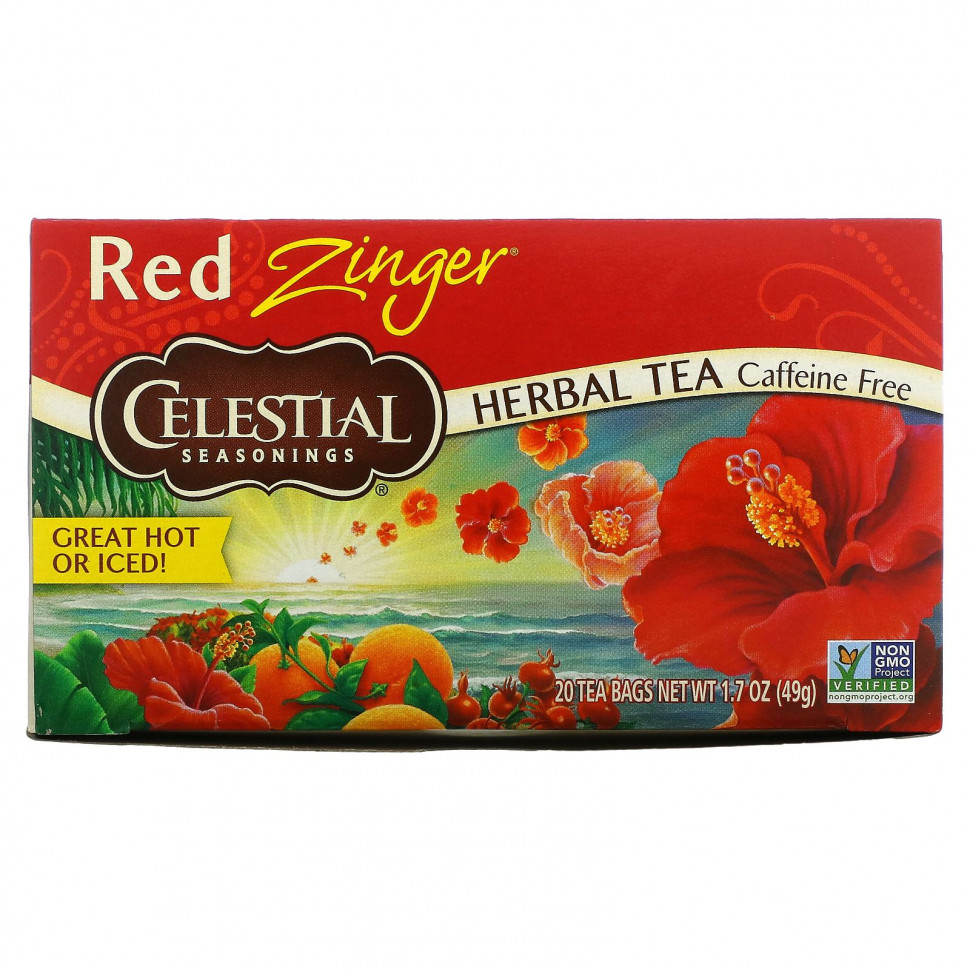 ���� ������ (Iherb) Celestial Seasonings, �������� ���, Red Zinger, ��� �������, 20 ������ ���������, 49 � (1,7 �����), ������ �� 1010 ���