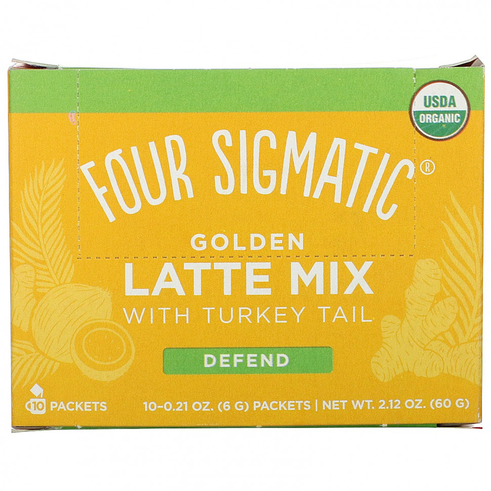   (Iherb) Four Sigmatic,  Golden Latte   , 10   0,21  (6 ) ,   3440 