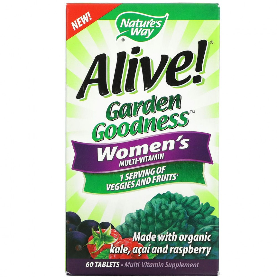   (Iherb) Nature's Way, Alive! Garden Goodness,   , 60     -     , -, 