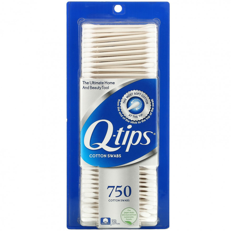   (Iherb) Q-tips, Original Cotton Swabs, 750 Swabs    -     , -, 