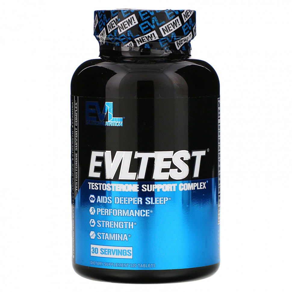���� ������ (Iherb) EVLution Nutrition, EVLTest, �������� ��������������� ���������, 120 ��������, ������ �� 5790 ���