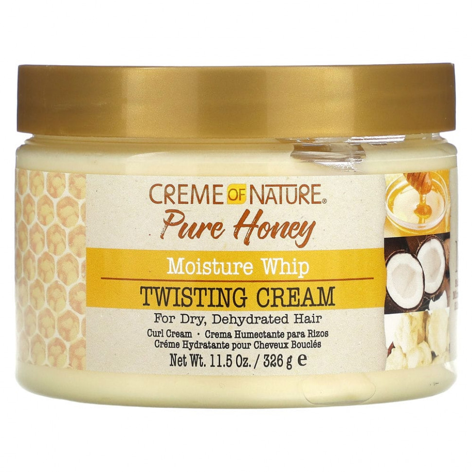   (Iherb) Creme Of Nature, Pure Honey, Moisture Whip,   , 326  (11,5 )    -     , -, 