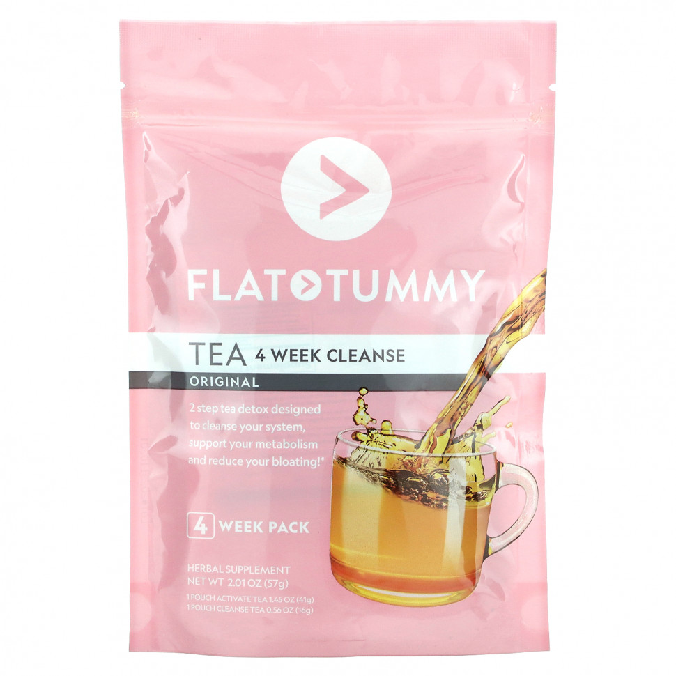   (Iherb) Flat Tummy, Tea, 4 Week Cleanse, Original, 57  (2,01 )    -     , -, 