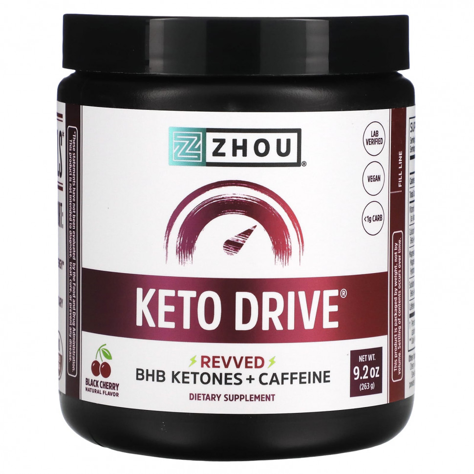 ���� ������ (Iherb) Zhou Nutrition, Keto Drive, Revved, ������ �����, 263 � (9,2 �����), ������ �� 6390 ���