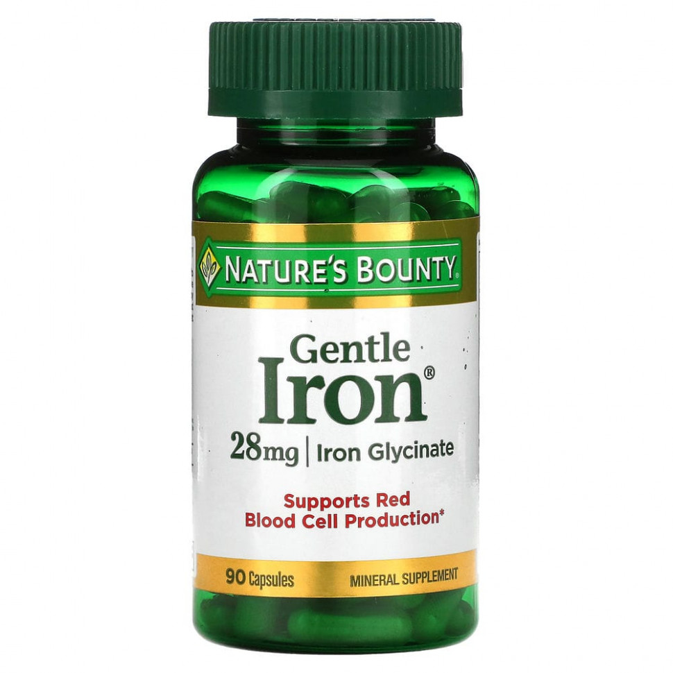   (Iherb) Nature's Bounty, Gentle Iron, , 28 , 90     -     , -, 