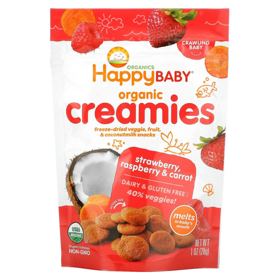   (Iherb) Happy Family Organics, Organic Creamies,    ,    , ,   , 28  (1 )    -     , -, 