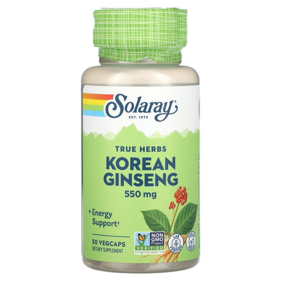 ���� ������ (Iherb) Solaray, True Herbs, ��������� ��������, 550 ��, 50 �������������� ������, ������ �� 2460 ���