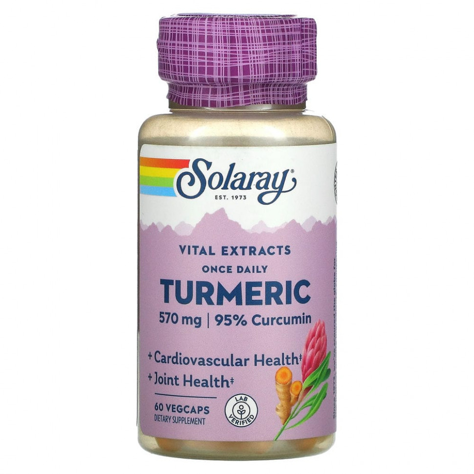 ���� ������ (Iherb) Solaray, �������, ���� ������� � ����, 570 ��, 60 ������ VegCaps, ������ �� 3830 ���