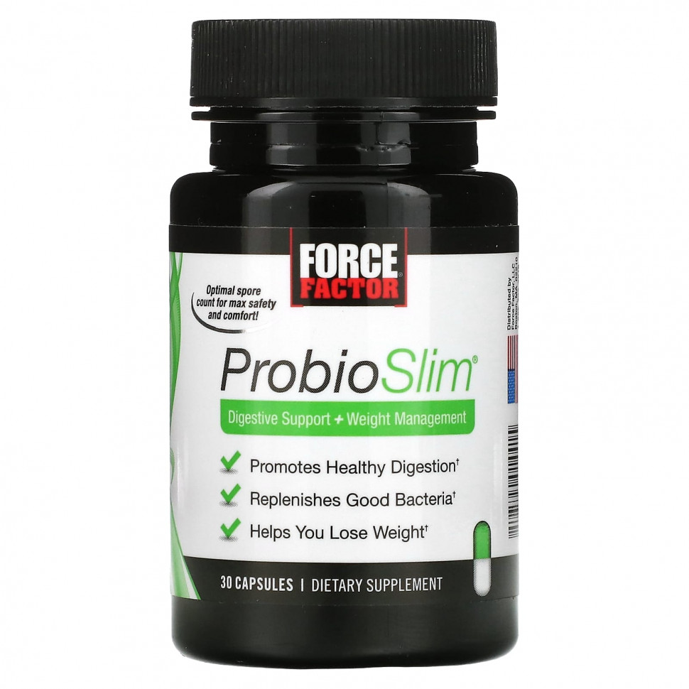 ���� ������ (Iherb) Force Factor, ProbioSlim, ��������� ����������� + �������� ����, 30 ������, ������ �� 1810 ���