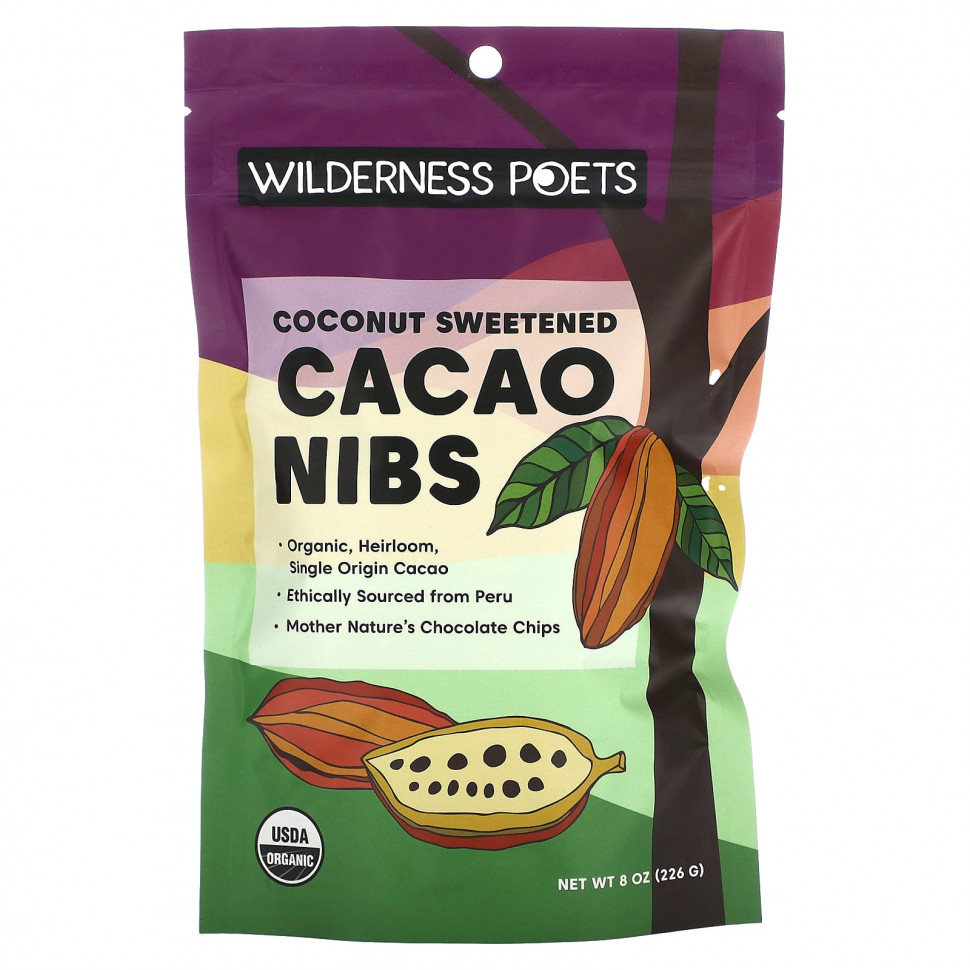 ���� ������ (Iherb) Wilderness Poets, Coconut Sweetened Cacao Nibs, 8 oz (226 g), ������ �� 2490 ���
