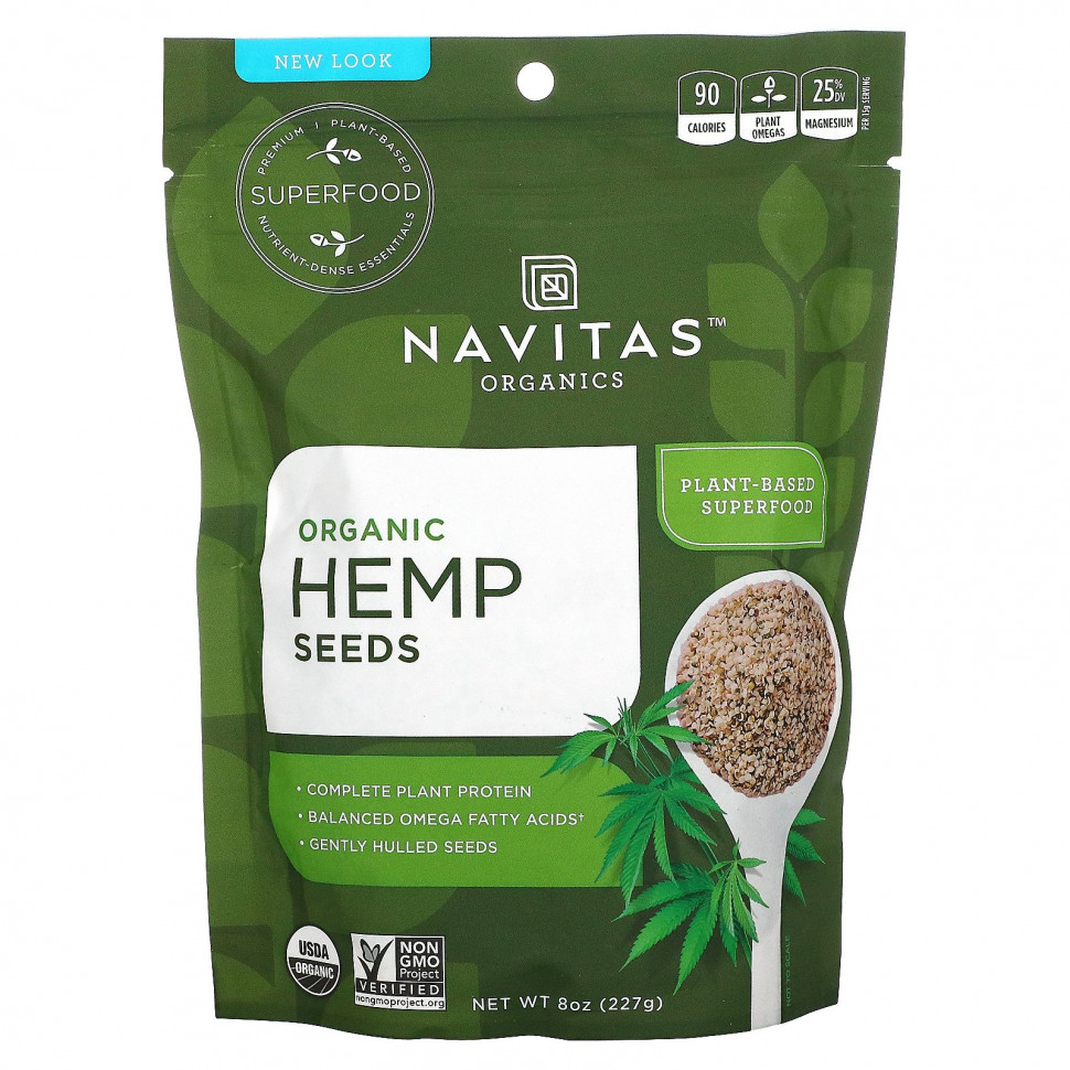 ���� ������ (Iherb) Navitas Organics, Organic Hemp Seeds (������������ ������ �������), 227 � (8 �����), ������ �� 2390 ���